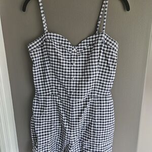 Abercrombie & Fitch Navy and White Checkered Dress